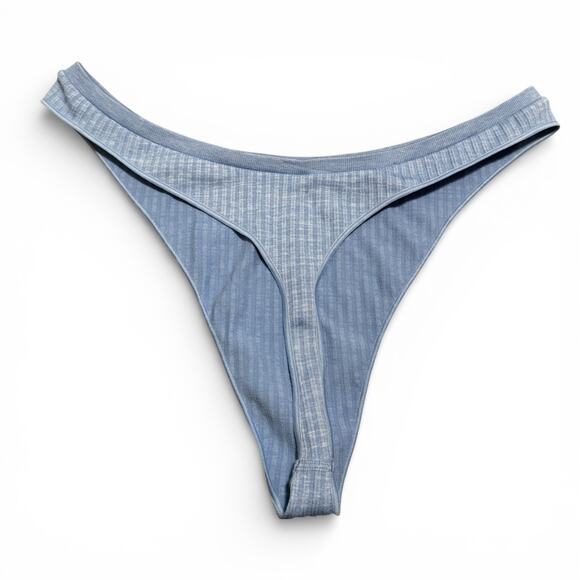 Victoria's Secret Panty Seamless High Leg Thong Panty Regatta Blue Size XL NWT - Picture 2 of 5